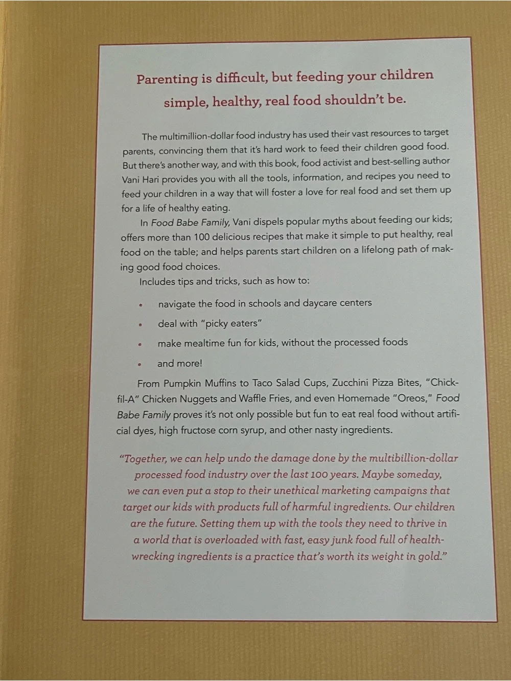 Food Babe Family: More Than 100 Recipes and Foolproof Strategies - Hardcover